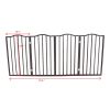 Pet Gate - Dog Gate for Doorways, Stairs or House - Freestanding, Folding, brown, Arc Wooden--Self-pick up is not supported.